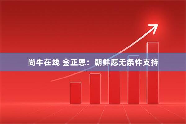 尚牛在线 金正恩：朝鲜愿无条件支持