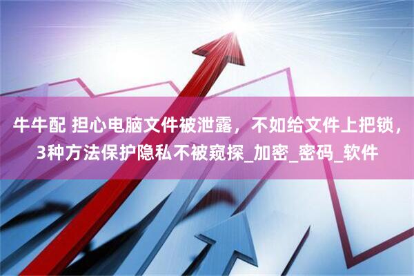 牛牛配 担心电脑文件被泄露，不如给文件上把锁，3种方法保护隐私不被窥探_加密_密码_软件