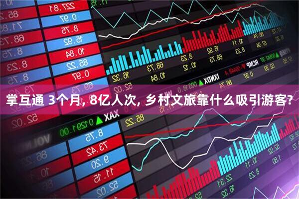 掌互通 3个月, 8亿人次, 乡村文旅靠什么吸引游客?